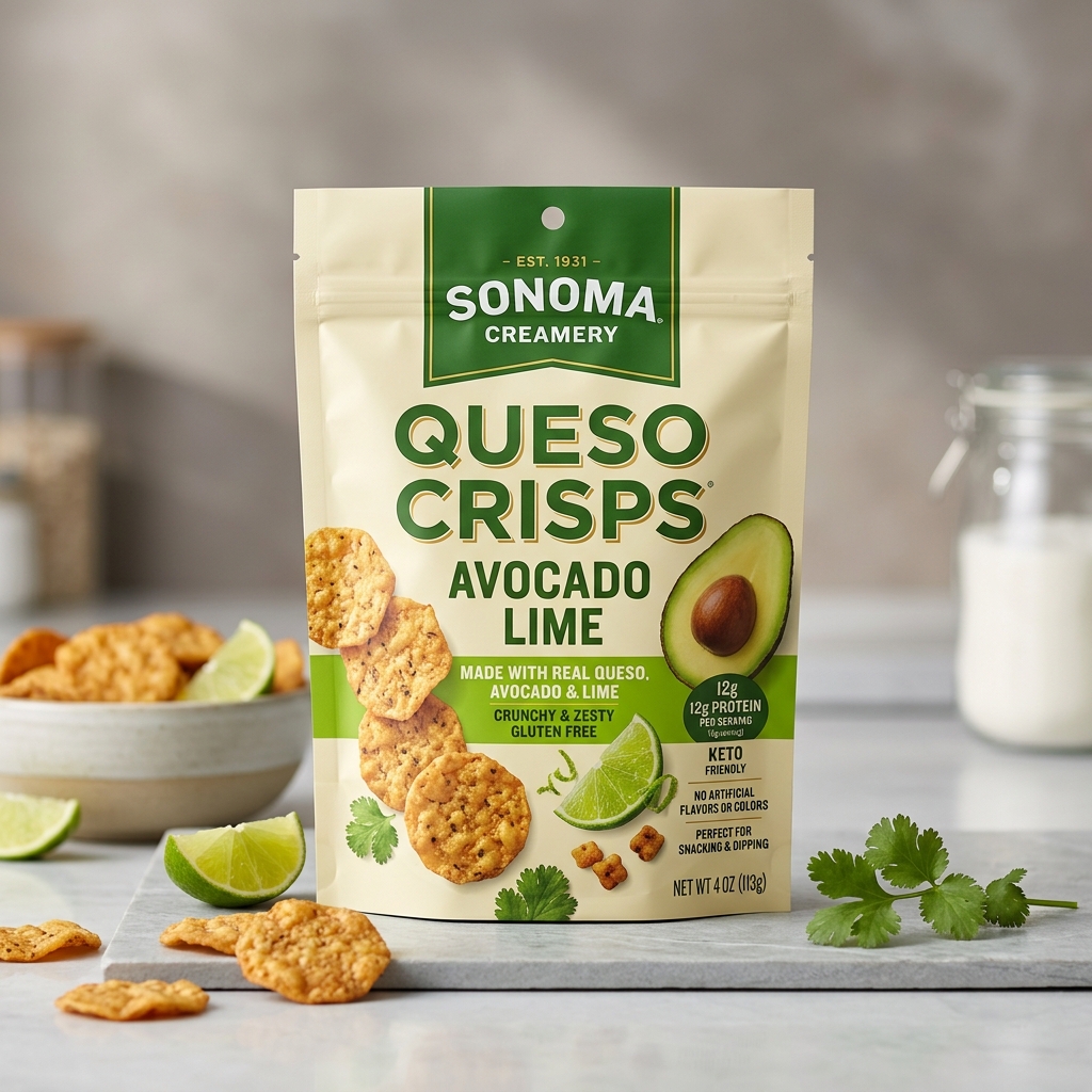 Sonoma Creamery Avocado Lime Flavored Queso Crisps (9.5 oz)